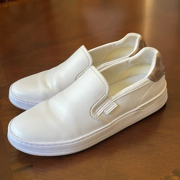COACH Walker Leather Slip-On Shoes sneakers white size 8.5 - Picture 12 of 16